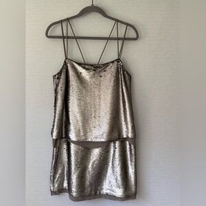 Banana Republic sequined tiered cocktail dress